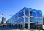 Glass Curtain Modern Container House , Three Stories Shipping Container House