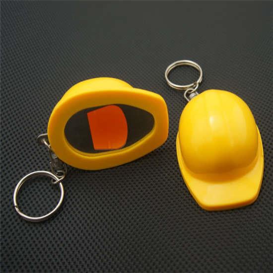 Buy cheap Custom Personalize Cheap Promotion Gift Yellow Safety Helmet Plastic Keychain Beer Bottle Opener, Print Logo from wholesalers