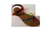 Women TPR Outsole PVC Cross Strap Flat Summer Sandal