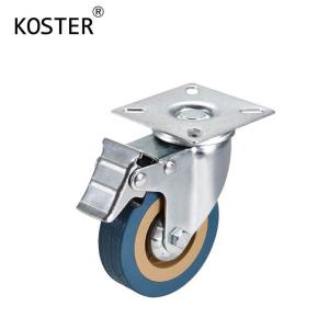 Wholesale Blue Plastic Shopping Trolley Industrial Rotating Wheel with 75mm/100mm/125mm Diameter from china suppliers