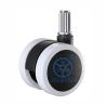 Buy cheap 35KG Capacity Twin Wheel White Pu Office Chair Casters With M11x21mm Insert Stem from wholesalers