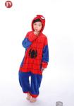 Anime Flannel Pajama Boys Spiderman Onesie , Boys fluffy polyester Onesie