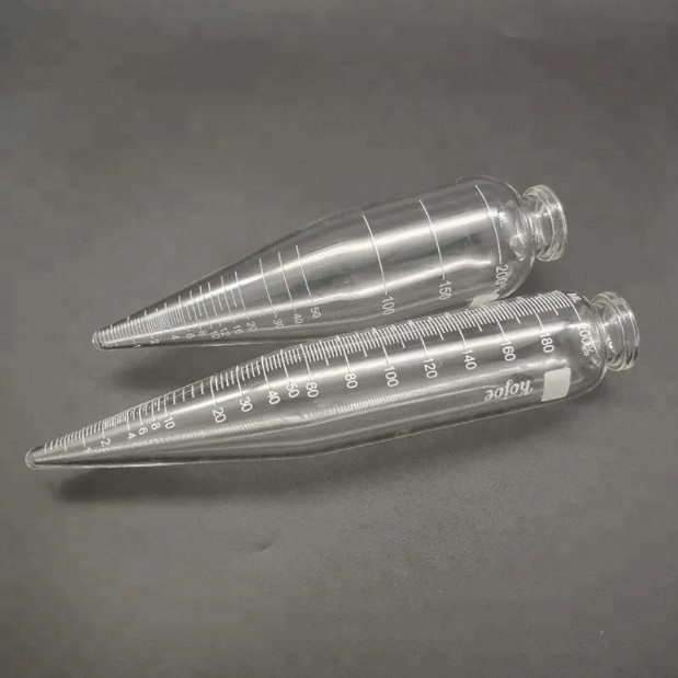 Conical Cylindrical shape Glass Centrifuge Tube 100ml for Centrifuge Machine