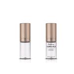 10ML Luxury Round Clear PET Plastic Cosmetic Bottles With Gold Screw Cap