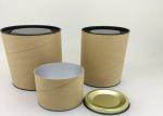 Anti - Rust Paper Tube Packaging With Metal Lid / Tea Tin Paper Cylinder