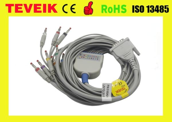 Medical device schiller EKG Cable with Banana 4.0 IEC 10K resistor, 10 lead ecg