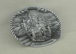 Personalized Deluxe Clutch Badges Souvenir 3D Metal Badges Antique Silver