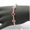 Buy cheap Sterling Silver Link 5x7mm Created Ruby Cubic Zircon Tennis Bracelet (H08RED) from wholesalers