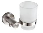 Tumbler holder83303(7059)-Brush&polish &Round&Stainless steel 304 &glass