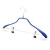 Buy cheap Heavy Duty Wide Shoulders With Two Metal Clips Chrome Wire Hangers from wholesalers