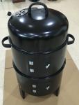 Chrome Plated 3 In 1 Charcoal BBQ Grill for Versatile Cooking and Rotisserie