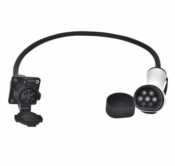 Buy cheap J1772 Type 1 To Type 2 Electric Vehicle Adapter Cable 0.5m from wholesalers
