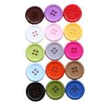 Wholesale Custom Colorful 4 holes Wooden Round Buttons For Clothing Shirt