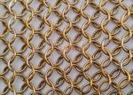 Gold Color Chainmail Mesh Curtain Stainless Steel For Interior Design