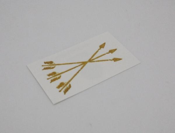 Buy cheap Gold arrow tattoo, gold tribe tattoo, gold foil stamping temporary tattoo from wholesalers