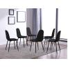 Buy cheap Upholstered Cover Contracted Kitchen Dining Chair Modern Black Metal Dining Chairs from wholesalers