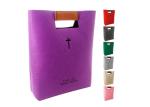 Girls 3mm Felt Book Cover Tote Bag With Leather Handle