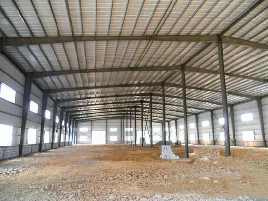 Structural Steel Frame Building Warehouse / Prefabricated Steel Frame Commercial