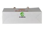 Custom Design White Card Paper Bag , Hot Stamp Die Cut Handle Paper Bags For
