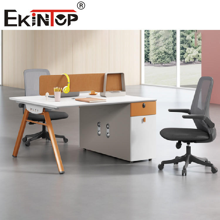White Table Top Office Workstation For Staff 2-8 Person Steel Frame