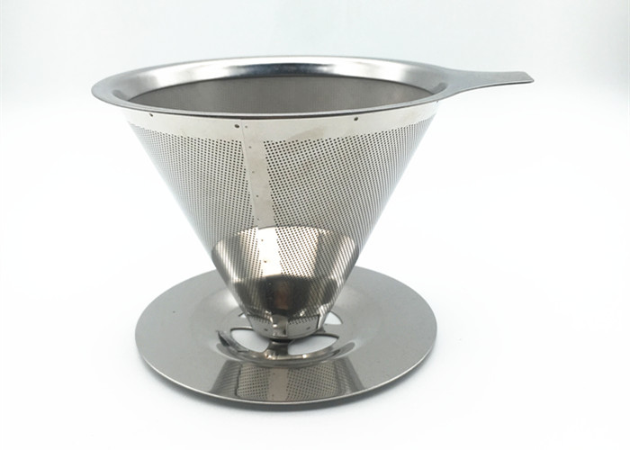 115mm 2cups Wire Mesh Filter Element Stainless Steel Stand Pour Over Kettle Coffee Dripper