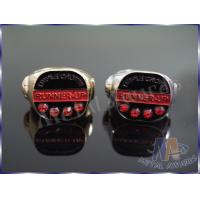 Buy cheap 2D Or 3D Design Zinc Alloy Ring With Red Stones Environmental Friendly product