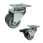 Top Plate 75mm Light Duty Casters For Flowerpot Stand
