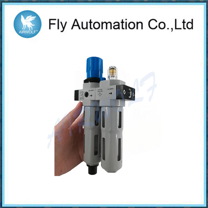 High Flow Rate Air Compressor Pressure Regulator Frl Unit Pressure 1 - 16 Bar