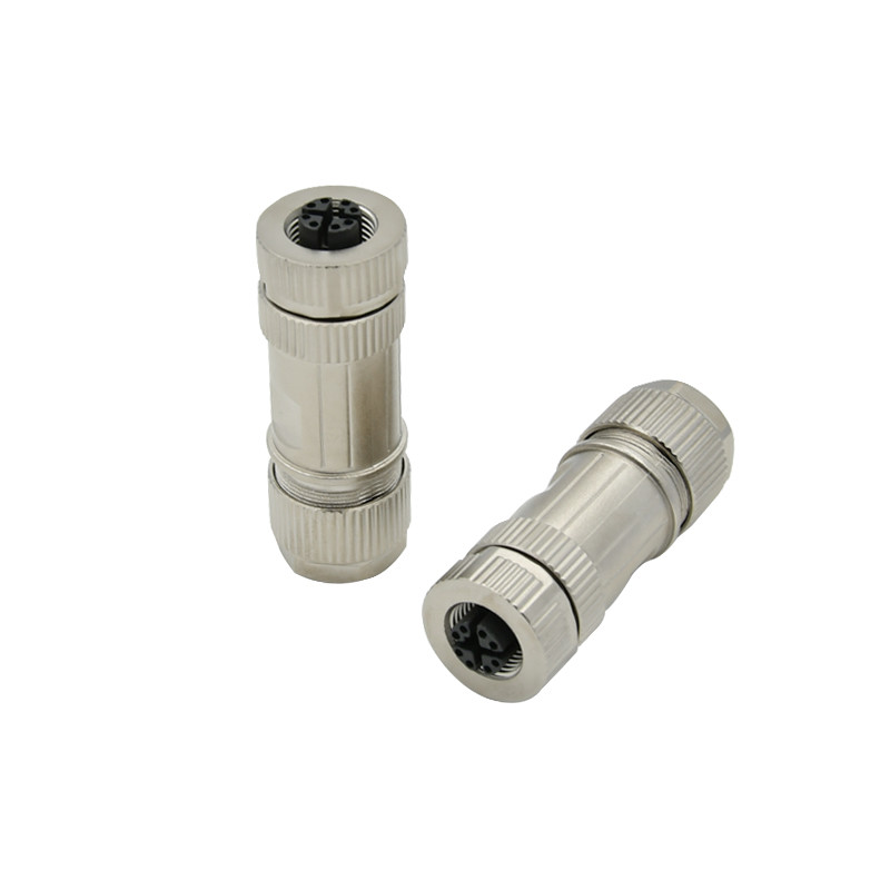 Assembled M12 Waterproof Connector X Code 8pin Female Metal