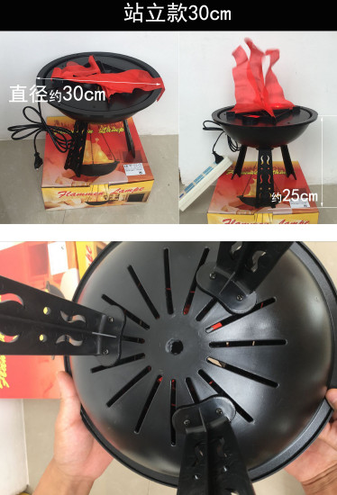 Halloween simulation LED fake fire plug fire lamp fire pot fire lamp fire bar KTV scene decoration props.