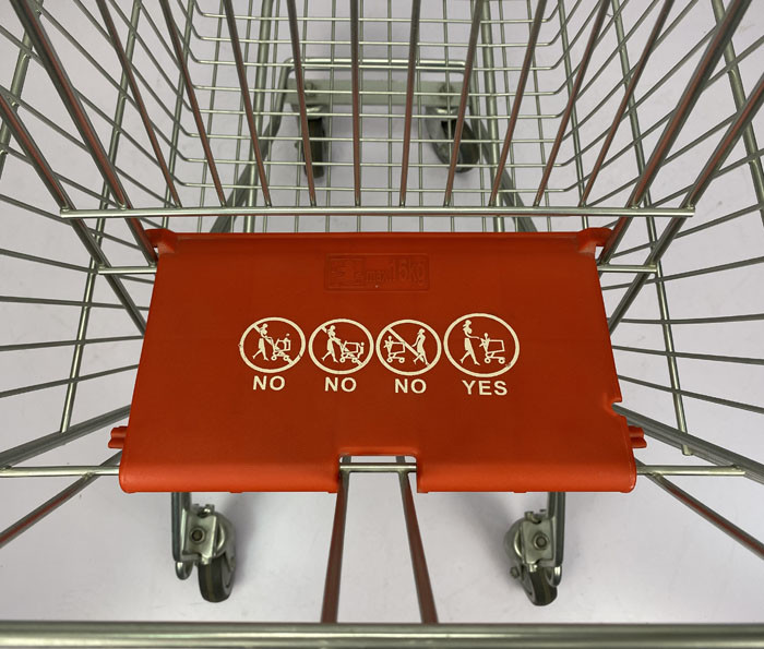 125L Large Capacity Russian Style Supermarket Steel Handcart Grocery Store High-Quality Cart Wholesale