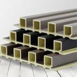 Mall WPC Laminated Fluted Flat Wall Solid Panel for Indoor Interior Decoration