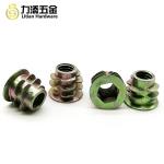 ANSI Approved M4 Threaded Inserts For Wood Hexagon Powder Coated