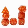 Buy cheap Bright gold powder orange resin character playing board game dice set dnd dice from wholesalers