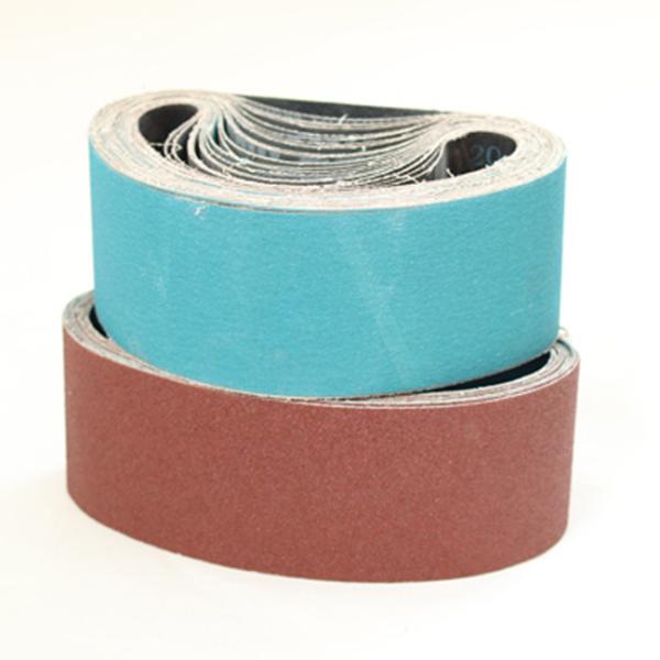 Buy cheap Red Aluminum Blue Zirconia Cloth Wood Timber Sanding Belts 75x533mm 3x21inch from wholesalers