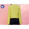 Buy cheap Long Sleeves Crew Neck Sweater Womens Embroidered Spring Clothing Multi Size from wholesalers