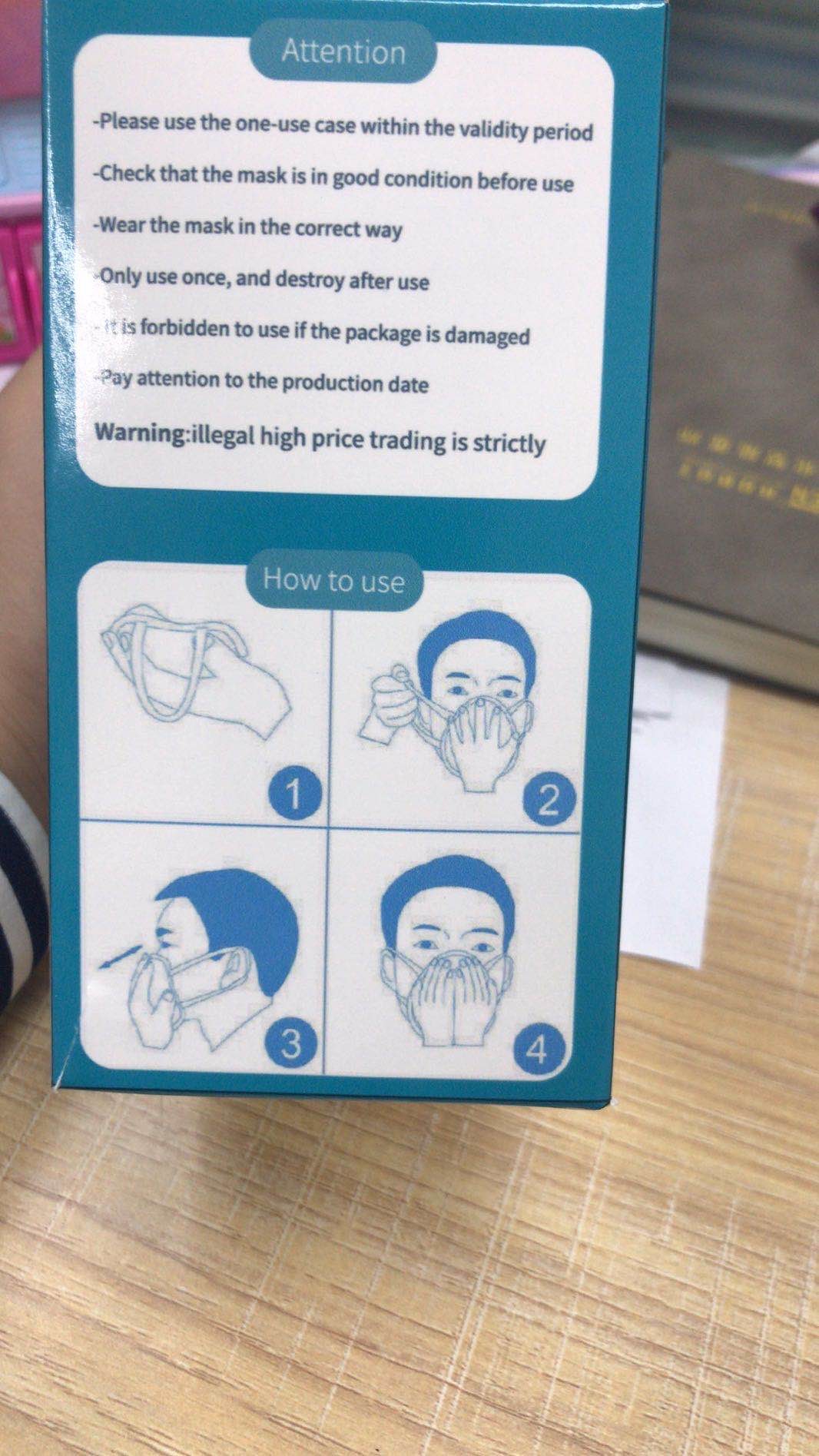 Hypoallergenic KN95 Dust Mask Soft Disposable Non Woven Face Mask