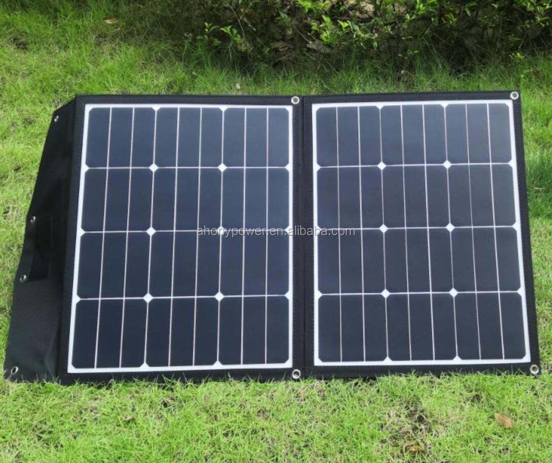Small Portable Sunpower Folding Solar Panel 50w Lightweight For Camping