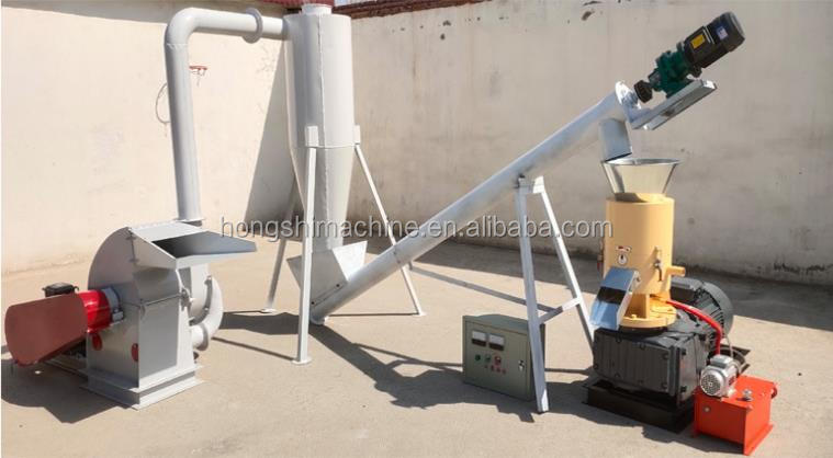 Flat Die Fuel Hay Rice Husk Chips Grass Biomass Pellet Machine High Quality