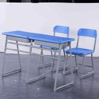 Buy cheap Grey Color Student Desk And Chair Set / Classroom Desk And Chair product