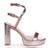 Buy cheap ODM Platform Heel Shoes Crossover Double Ankle Strap High Heel Sandals from wholesalers