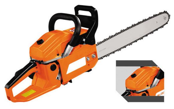 Petrol / Gas Powed 52CC Manual Chainsaws Green Cut Chainsaw With Magnesium Alloy
