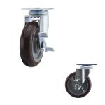 3-3/4 X 3-3/4 Inch Mounting Plate Size 5 Inch Medium Duty PU Swivel Caster