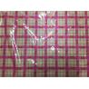 Buy cheap Pink Plaid Design Printed Artificial Leather Fabric , Garment Fake Leather Fabric from wholesalers