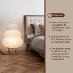 Noguchi Rice Paper Table lights Japanese Paper Lantern Standing Table Lamp Eye