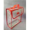 Buy cheap Red Clear Sewing PVC Clear Gift Bags With Handle For Chocolate / Cookie / Sugar Packaging from wholesalers