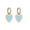 Buy cheap Heart Gold Enamel Hoop Earrings from wholesalers