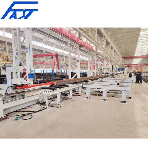 Buy cheap Steel Construction China CNC 3D Beam Drill Band Saw Production Line from wholesalers