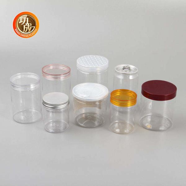 Buy cheap Custom Round Bottom Candy Cookie Jar Wide Mouth PET Plastic Jar from wholesalers