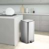 Buy cheap Rolling Cover Type 28L Stainless Steel Soft Close Square Pedal Trash Bin Foot Pedal Design For Living Room Office from wholesalers